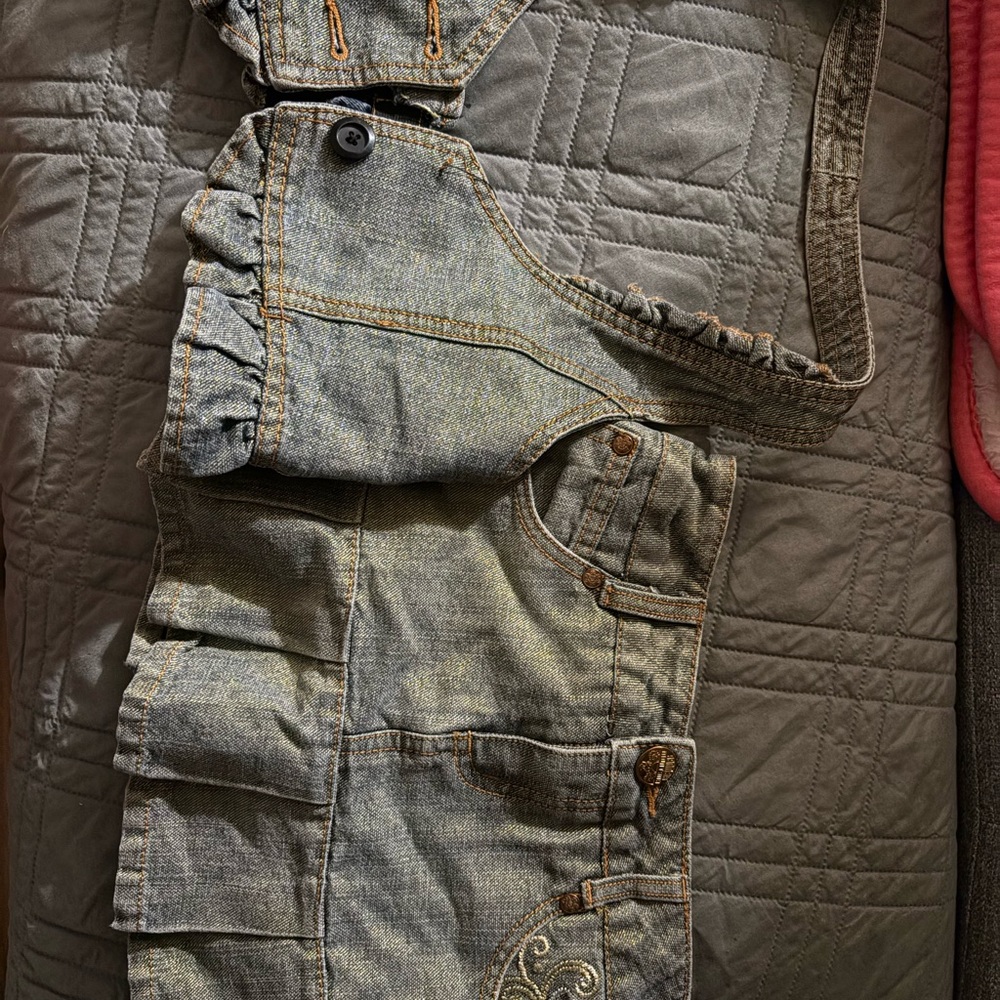 Denim 2 piece set. Vest & skirt